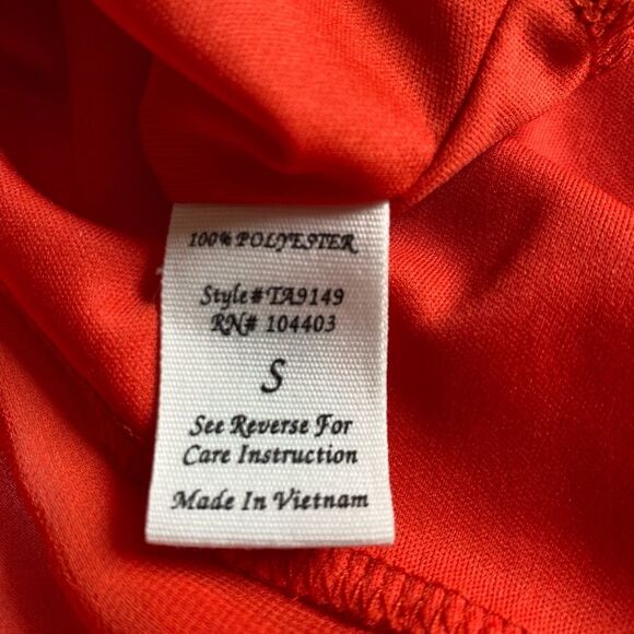 Mine Dress Orange Lightweight Flowy Spaghetti Adjustable Straps Women’s Sz Small - Picture 8 of 8